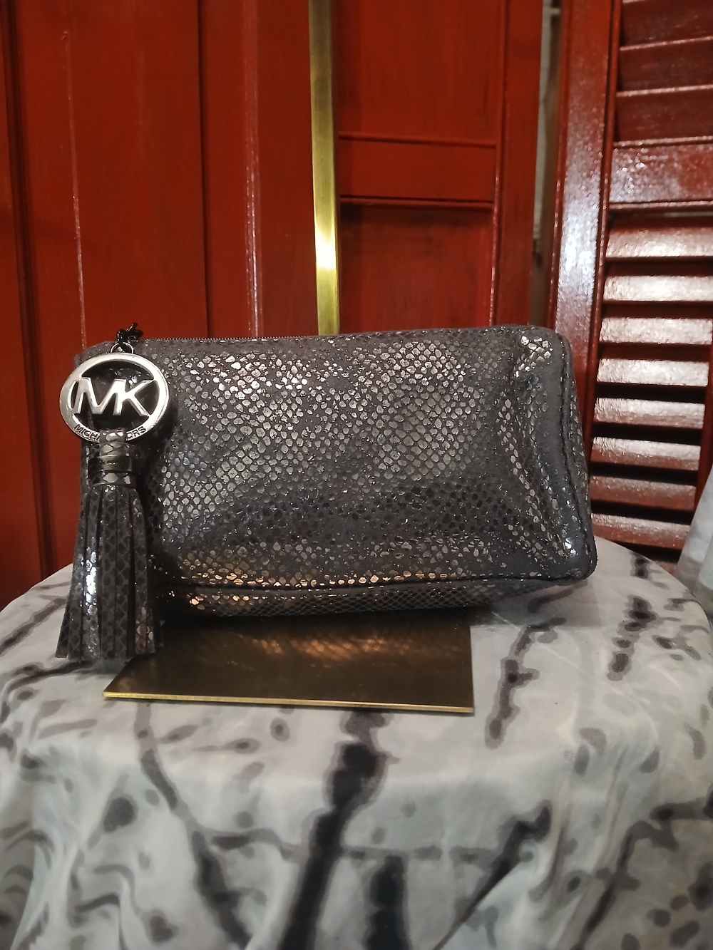 Michael Kors Metallic Pouch with Tassel
